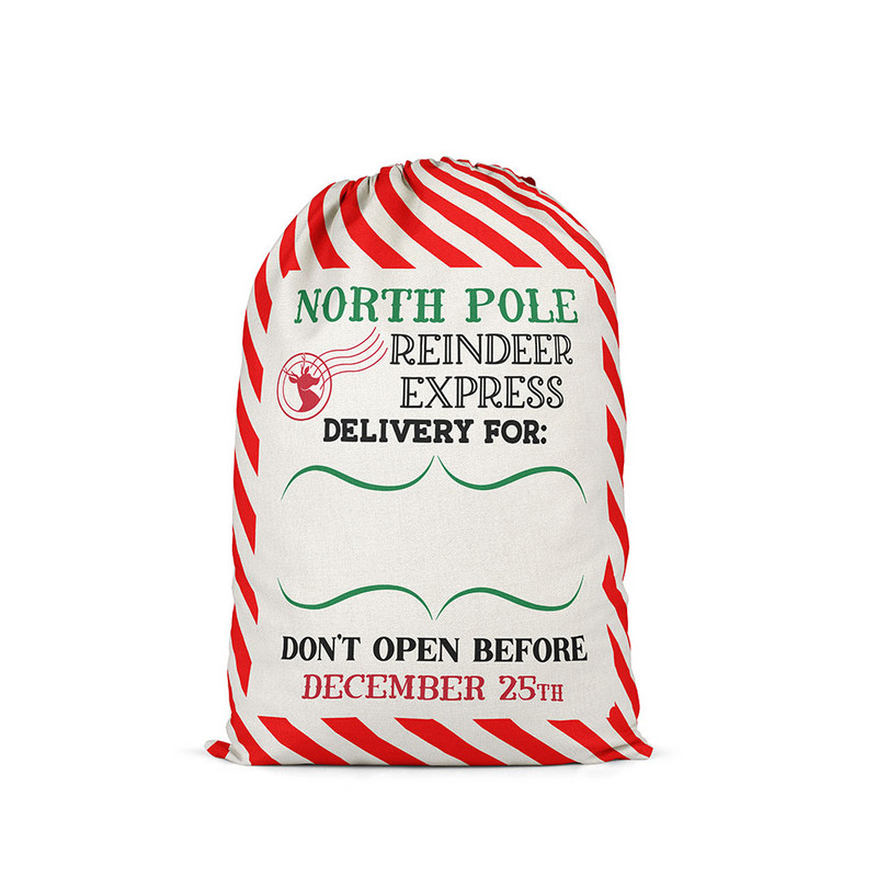 Božićni Elk Vrećica za poklon Dječak Djevojčica Party Bomboni Džep s uzicom Prilagodi Čestitka Sretan Božić Poklon Čarapa Shopping Mall