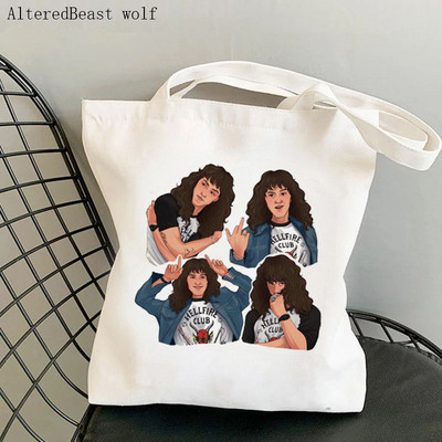 Edijs Munsons sieviešu pircēju soma Karikatūra Hellfire Club Bag Hellfire Club Harajuku Iepirkšanās Canvas Shopper Bag meitenes rokassomas soma