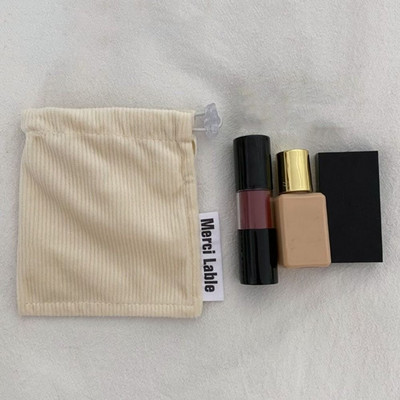 Geantă din velur cu șnur Koren, culoare solidă, căști, organizator de bijuterii, posetă cosmetică, ruj, pandantiv, ornamente, pungă de depozitare