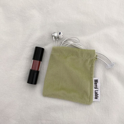 Geantă din velur cu șnur Koren, culoare solidă, căști, organizator de bijuterii, posetă cosmetică, ruj, pandantiv, ornamente, pungă de depozitare