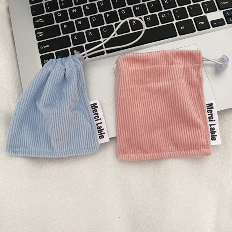 Geantă din velur cu șnur Koren, culoare solidă, căști, organizator de bijuterii, posetă cosmetică, ruj, pandantiv, ornamente, pungă de depozitare