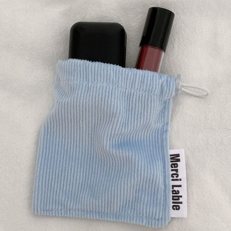 Geantă din velur cu șnur Koren, culoare solidă, căști, organizator de bijuterii, posetă cosmetică, ruj, pandantiv, ornamente, pungă de depozitare