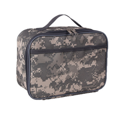 Bento pusdienu kastītes, zilas Oksfordas auduma izolācijas svītras, dinozauru soma kvadrātveida studentu pusdienu soma vīriešiem