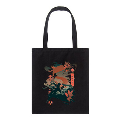 Genshin Impact Printing Tshirts Xiao Venti Platnena torba Ženska torba na rame Modne shopping torbe velikog kapaciteta