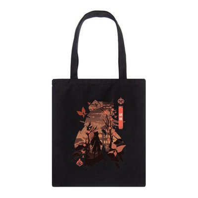 Genshin Impact Printing Tshirts Xiao Venti Platnena torba Ženska torba na rame Modne shopping torbe velikog kapaciteta