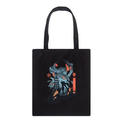 Genshin Impact Printing Tshirts Xiao Venti Platnena torba Ženska torba na rame Modne shopping torbe velikog kapaciteta