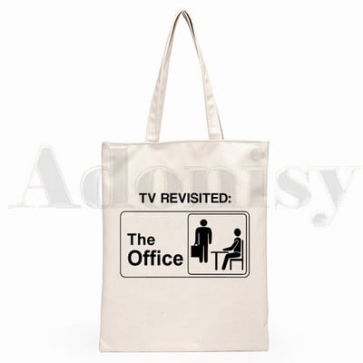Geanta de mână Harajuku de mare capacitate pentru femei Geanta de cumpărături The Office TV Show Dunder Mifflin Paper Company Genți de pânză de umăr