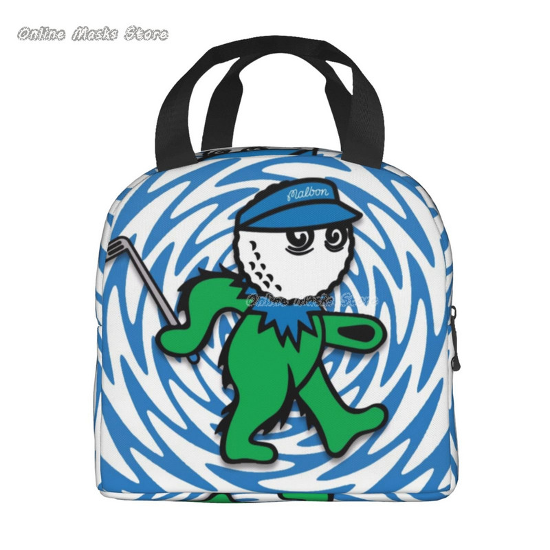 Malbon 7 Geantă de prânz de golf izolată pentru femei și bărbați, cutie frigorifică portabilă reutilizabilă pentru picnic, călătorie, mărime unică