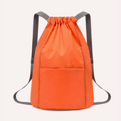 Rucsacuri cu șnur de mare capacitate pentru plajă Rucsac cu șnur cu fermoar portabil Pânză Oxford pentru sport de înot pentru yoga fitness