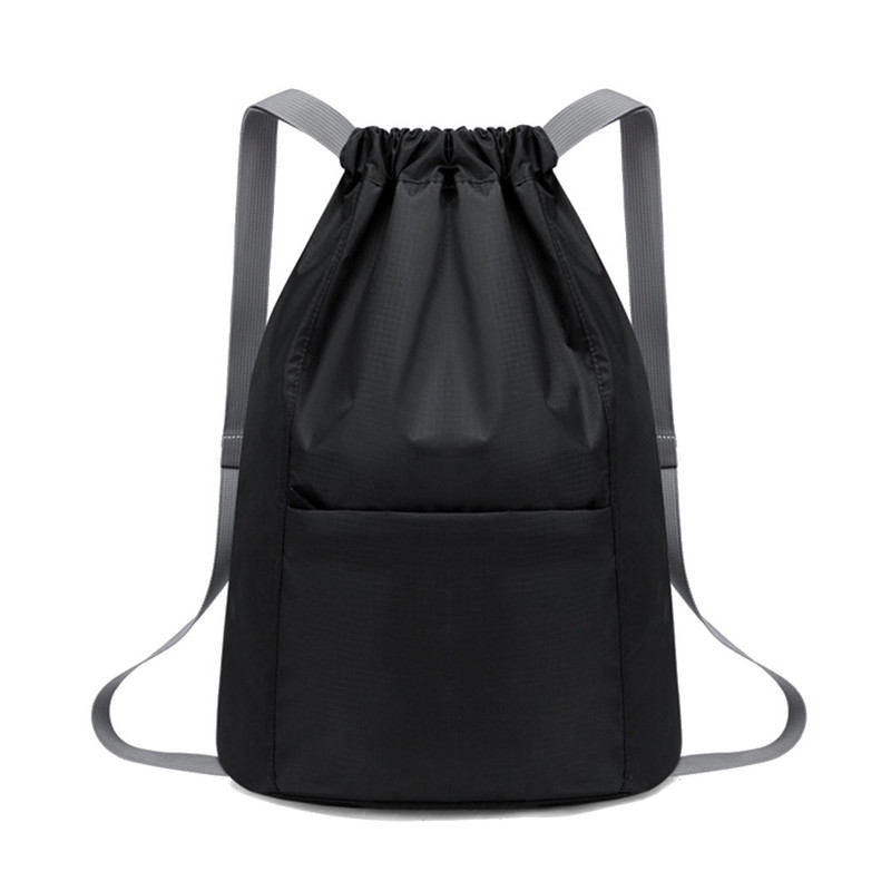 Rucsacuri cu șnur de mare capacitate pentru plajă Rucsac cu șnur cu fermoar portabil Pânză Oxford pentru sport de înot pentru yoga fitness