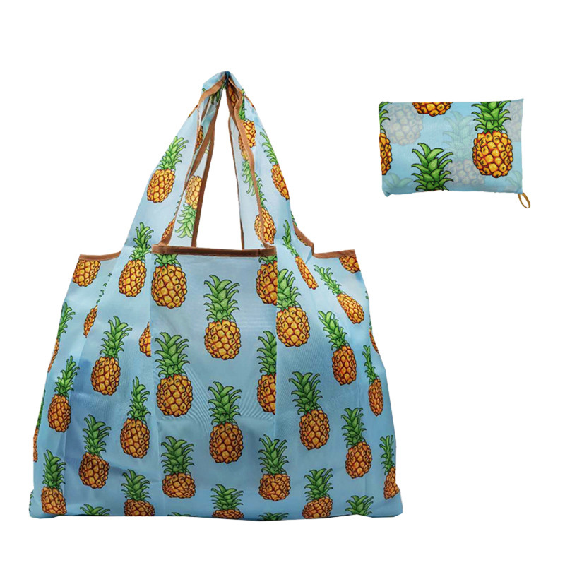 Geantă de cumpărături, pliabilă, portabilă, pentru imprimarea fructelor, genți de mână pentru băcănie, depozitare în supermarket, suport reutilizabil de mare capacitate pentru desene animate