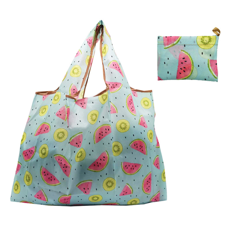 Geantă de cumpărături, pliabilă, portabilă, pentru imprimarea fructelor, genți de mână pentru băcănie, depozitare în supermarket, suport reutilizabil de mare capacitate pentru desene animate