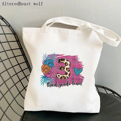 Sieviešu pircēju soma Definīcija Skolotāja apdrukāta Kawaii soma Harajuku iepirkšanās audekls Shopper Bag meitenes rokassomiņa Tote plecu sieviešu soma