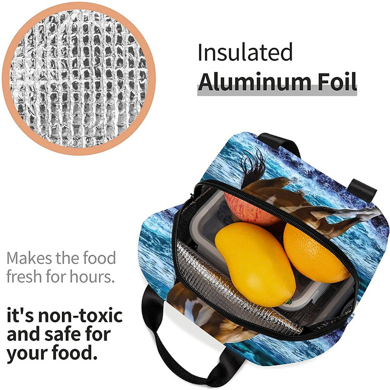 Futóló ebédtáska Csomagtartó Ebédtáska Női Férfi Gyerek Ebéddoboz Szigetelt ebédtartó Irodai piknik strandra