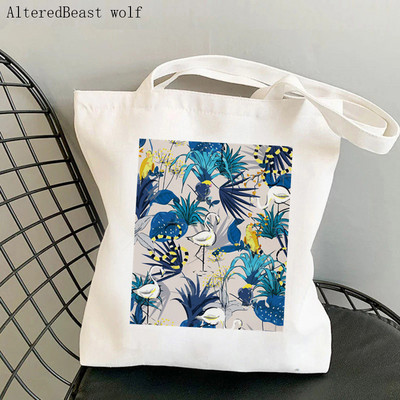 Geantă pentru cumpărături pentru femei, geantă pentru cumpărături cu flamingo, yoga, imprimată, kawaii, Harajuku, pentru cumpărături, geantă pentru cumpărături din pânză, geantă de mână pentru fete, geantă de umăr