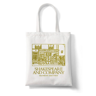 Shakespeare Print Γυναικεία πάνινη τσάντα ώμου υψηλής χωρητικότητας Τσάντα tote Αισθητική Τσάντες αγορών Βαμβακερές τσάντες χειρός Τσάντα βιβλίων για κορίτσια