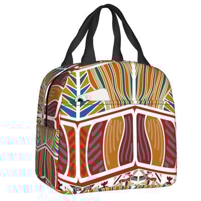 Stílusos és egyedi afrikai ankarai nyomatok Mintás minták Szigetelt ebédzsákok Bohém stílusú újrahasznosítható hőhűtő Bento Box