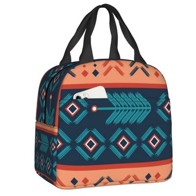 Stílusos és egyedi afrikai ankarai nyomatok Mintás minták Szigetelt ebédzsákok Bohém stílusú újrahasznosítható hőhűtő Bento Box