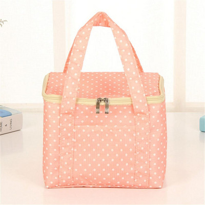 Karsto pusdienu maisiņš, izolēts aukstā punkta drukas piknika pārnēsāšanas futrālis, termiski pārnēsājama pusdienu kaste Bento maisiņš pusdienu konteinera pārtikas uzglabāšanas soma