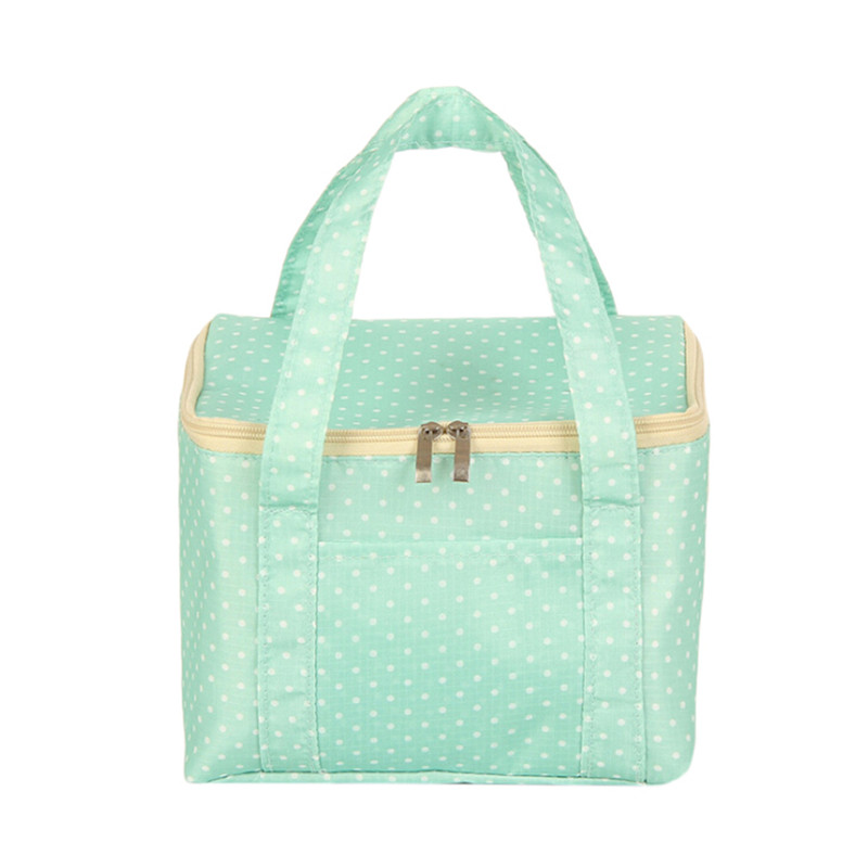 Karsto pusdienu maisiņš, izolēts aukstā punkta drukas piknika pārnēsāšanas futrālis, termiski pārnēsājama pusdienu kaste Bento maisiņš pusdienu konteinera pārtikas uzglabāšanas soma