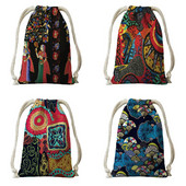 Bohemia Printing Moterų poliesterio virvių kuprinė Bid Pack Pass Travel Pack