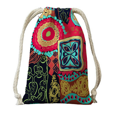 Bohemia Printing Moterų poliesterio virvių kuprinė Bid Pack Pass Travel Pack