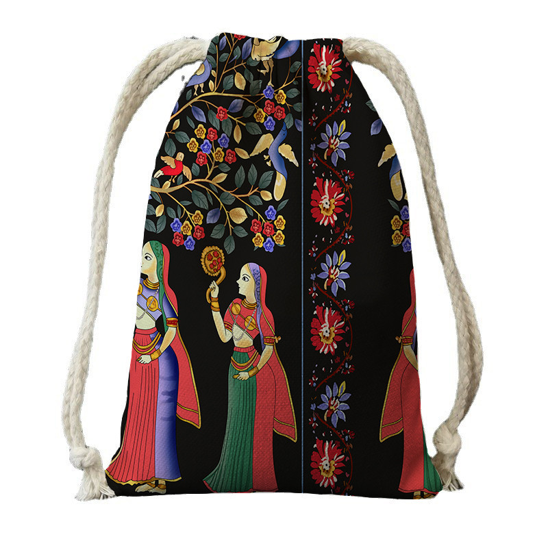 Bohemia Printing Moterų poliesterio virvių kuprinė Bid Pack Pass Travel Pack