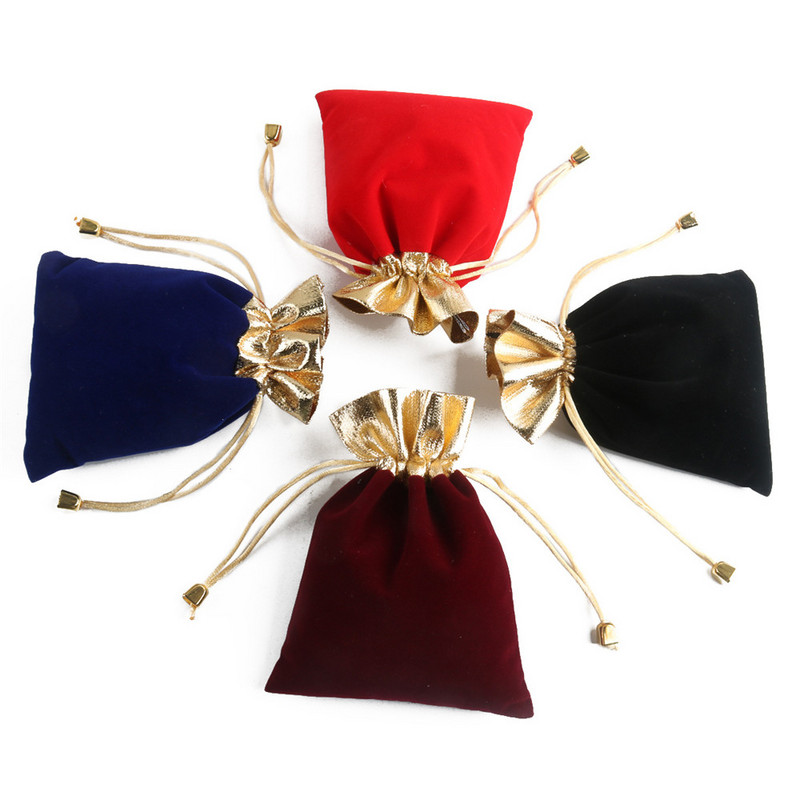 1kom Baršunasta vrećica Narukvica Vrećica za slatkiše Vrećice za pakiranje nakita Vrećica s vezicom za vjenčanje Poklon vrećica Festivalska božićna vrećica za pohranu darova