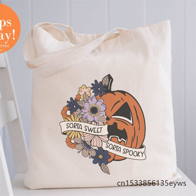 Hocus Pocus Graphic Hipster Cartoon Print Bevásárló Tote Bags Girls Package Hand Bag