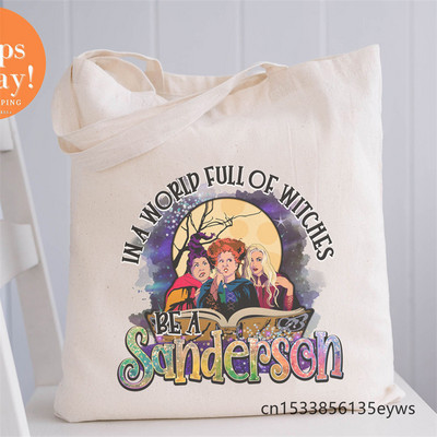 Hocus Pocus Graphic Hipster Cartoon Print Bevásárló Tote Bags Girls Package Hand Bag