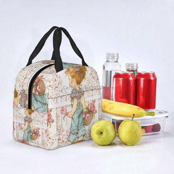 Sarah Kay Insulated Lunch Box Tote Cooler Bag Bento Pouch Lunch Container Τσάντα αποθήκευσης τροφίμων