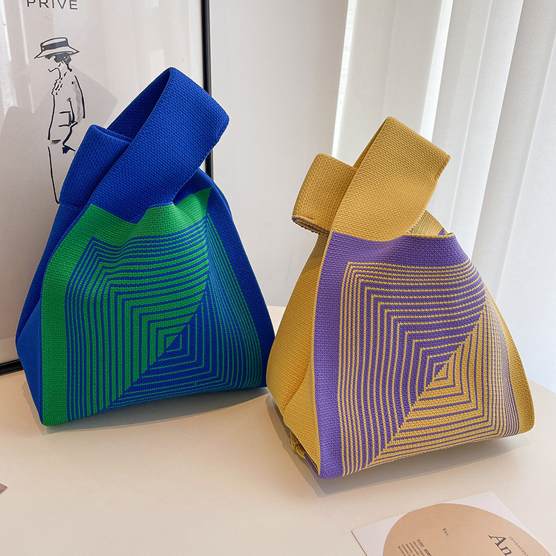 INS interneta slavenību rokassomu sieviešu trikotāžas vilnas kausa soma japāņu un korejiešu stila daudzpusīga nēsāšanas ikdienas soma Lun