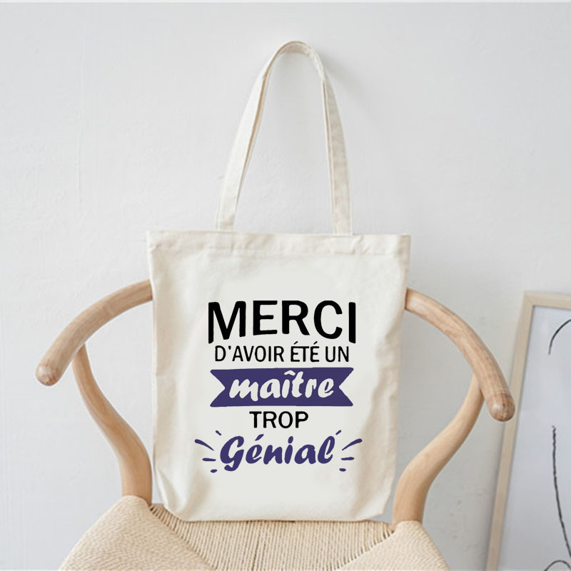 Merci francia nyomtatott minta divat női vászon bevásárlótáska Harajuku válltáskák bevásárló lányok kézitáska női vászontáska