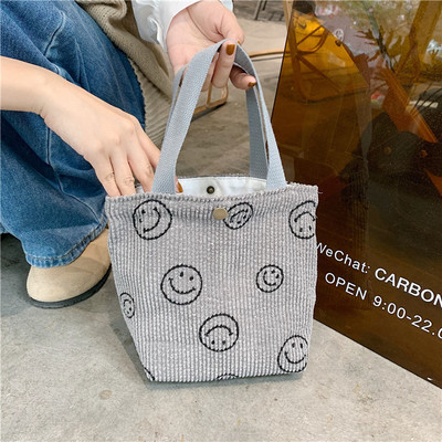 Retro ručna torbica od samta Književna studentska torba za ručak u šahovnici Prijenosna kutija za ručak Mini velika torbica Ženska Bolsas De Almuerzo