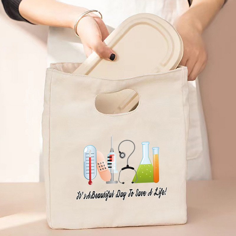 Dječja toplinska torba za ručak Platnena torba za piknik Prepuna hrane Rashladne torbe Putna medicinska sestra Izolirana kutija za večeru Tote Organizator Ženske torbice