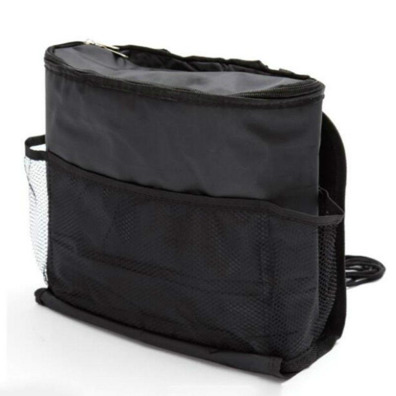 Autósülés háttámlája Több zsebes jégtakaró táska Akasztós szervező Gyűjtő Tárolódoboz Autóbelső Kiegészítők Fekete Tárolás Rendezés