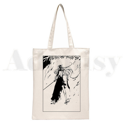 BLEACH Japāņu Anime Manga Ichigo Kuchiki Byakuya Rokassomas Plecu somas Ikdienas iepirkšanās Meiteņu rokassomiņas Sievietēm Eleganta audekla soma