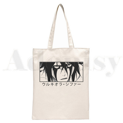 BLEACH Japāņu Anime Manga Ichigo Kuchiki Byakuya Rokassomas Plecu somas Ikdienas iepirkšanās Meiteņu rokassomiņas Sievietēm Eleganta audekla soma