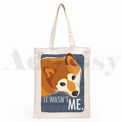 Shiba Inu Japanese Doge Kawaii Slatke nove umjetničke platnene torbe Torbe s jednostavnim printom Torbe za kupovinu Girls Life Ležerno pakiranje