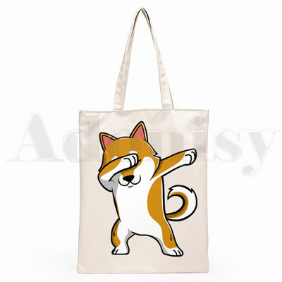 Shiba Inu Japanese Doge Kawaii Slatke nove umjetničke platnene torbe Torbe s jednostavnim printom Torbe za kupovinu Girls Life Ležerno pakiranje
