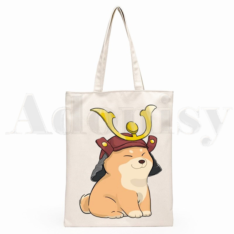 Shiba Inu Japanese Doge Kawaii Slatke nove umjetničke platnene torbe Torbe s jednostavnim printom Torbe za kupovinu Girls Life Ležerno pakiranje