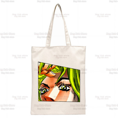 Jojo Bizarre Adventure Geanta Kujo Genți de umăr Genți de umăr Cumpărături ocazionale JOLYNE CUJOH Geanta de mână Stone Ocean pentru femei Geantă elegantă din pânză