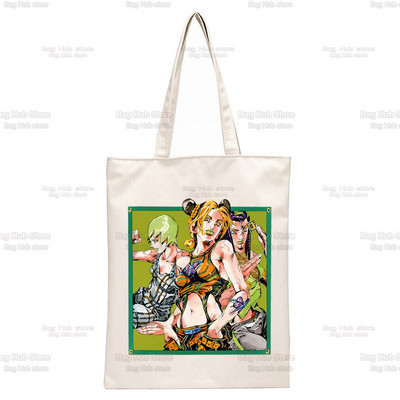 Jojo Bizarre Adventure Geanta Kujo Genți de umăr Genți de umăr Cumpărături ocazionale JOLYNE CUJOH Geanta de mână Stone Ocean pentru femei Geantă elegantă din pânză