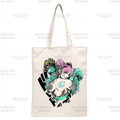 Jojo Bizarre Adventure Geanta Kujo Genți de umăr Genți de umăr Cumpărături ocazionale JOLYNE CUJOH Geanta de mână Stone Ocean pentru femei Geantă elegantă din pânză