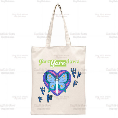 Jojo Bizarre Adventure Geanta Kujo Genți de umăr Genți de umăr Cumpărături ocazionale JOLYNE CUJOH Geanta de mână Stone Ocean pentru femei Geantă elegantă din pânză