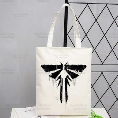 The Last of Us Shopper Bevásárlótáska Joel Ellie Tote válltáska Fireflies Vászontáskák Nagy fertőzött Stage 3 Firefly kézitáska
