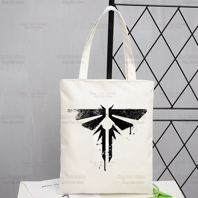 The Last of Us Shopper Bevásárlótáska Joel Ellie Tote válltáska Fireflies Vászontáskák Nagy fertőzött Stage 3 Firefly kézitáska