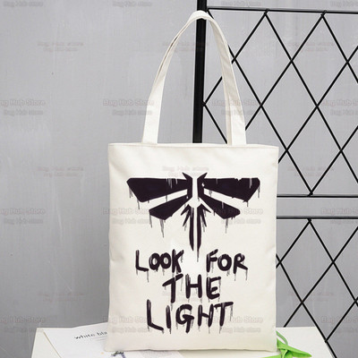 The Last of Us Shopper Bevásárlótáska Joel Ellie Tote válltáska Fireflies Vászontáskák Nagy fertőzött Stage 3 Firefly kézitáska
