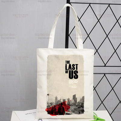 The Last of Us Shopper Bevásárlótáska Joel Ellie Tote válltáska Fireflies Vászontáskák Nagy fertőzött Stage 3 Firefly kézitáska