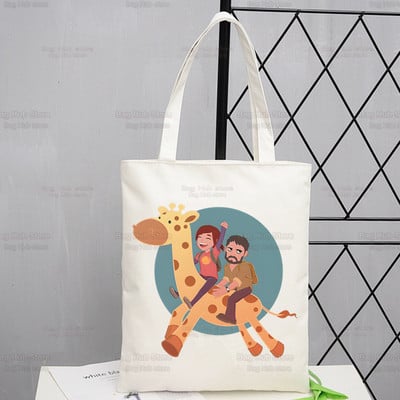 The Last of Us Shopper Bevásárlótáska Joel Ellie Tote válltáska Fireflies Vászontáskák Nagy fertőzött Stage 3 Firefly kézitáska